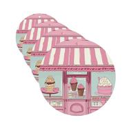 4 Pcs Car Air Fresheners Decorative Car Air Freshener Card Long Lasting Hanging Fragrance Scented Ice Cream Store Car Aromatherapy Tablets Rearview Mirror Pendant for Men Women