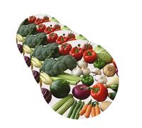 4 Pcs Car Air Fresheners Decorative Car Air Freshener Card Long Lasting Hanging Fragrance Scented Introduction of Various Vegetables Car Aromatherapy Tablets Rearview Mirror Pendant for Men Women