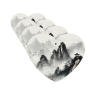 4 Pcs Car Air Fresheners Decorative Car Air Freshener Card Long Lasting Hanging Fragrance Scented Ink Painting Style Mountain Car Aromatherapy Tablets Rearview Mirror Pendant for Men Women