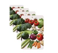 4 Pcs Car Air Fresheners Decorative Car Air Freshener Card Long Lasting Hanging Fragrance Scented Introduction of Various Vegetables Car Aromatherapy Tablets Rearview Mirror Pendant for Men Women