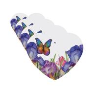 4 Pcs Car Air Fresheners Decorative Car Air Freshener Card Long Lasting Hanging Fragrance Scented Iris Flower Butterfly Car Aromatherapy Tablets Rearview Mirror Pendant for Men Women