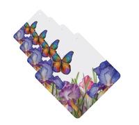 4 Pcs Car Air Fresheners Decorative Car Air Freshener Card Long Lasting Hanging Fragrance Scented Iris Flower Butterfly Car Aromatherapy Tablets Rearview Mirror Pendant for Men Women