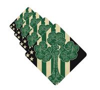 4 Pcs Car Air Fresheners Decorative Car Air Freshener Card Long Lasting Hanging Fragrance Scented Irish American Flag Car Aromatherapy Tablets Rearview Mirror Pendant for Men Women
