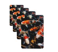 4 Pcs Car Air Fresheners Decorative Car Air Freshener Card Long Lasting Hanging Fragrance Scented Japan Fancy Koi Carp Fishes Car Aromatherapy Tablets Rearview Mirror Pendant for Men Women