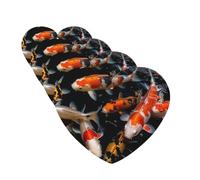4 Pcs Car Air Fresheners Decorative Car Air Freshener Card Long Lasting Hanging Fragrance Scented Japan Fancy Koi Carp Fishes Car Aromatherapy Tablets Rearview Mirror Pendant for Men Women