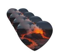 4 Pcs Car Air Fresheners Decorative Car Air Freshener Card Long Lasting Hanging Fragrance Scented Kilauea Volcano Car Aromatherapy Tablets Rearview Mirror Pendant for Men Women