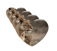 4 Pcs Car Air Fresheners Decorative Car Air Freshener Card Long Lasting Hanging Fragrance Scented Lioness with cub Car Aromatherapy Tablets Rearview Mirror Pendant for Men Women