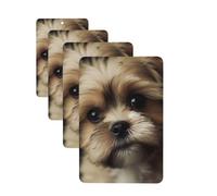 4 Pcs Car Air Fresheners Decorative Car Air Freshener Card Long Lasting Hanging Fragrance Scented Little Dog Car Aromatherapy Tablets Rearview Mirror Pendant for Men Women