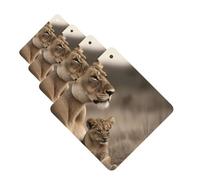 4 Pcs Car Air Fresheners Decorative Car Air Freshener Card Long Lasting Hanging Fragrance Scented Lioness with cub Car Aromatherapy Tablets Rearview Mirror Pendant for Men Women