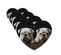 4 Pcs Car Air Fresheners Decorative Car Air Freshener Card Long Lasting Hanging Fragrance Scented Little White Bulldog Car Aromatherapy Tablets Rearview Mirror Pendant for Men Women