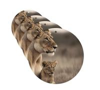 4 Pcs Car Air Fresheners Decorative Car Air Freshener Card Long Lasting Hanging Fragrance Scented Lioness with cub Car Aromatherapy Tablets Rearview Mirror Pendant for Men Women