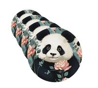 4 Pcs Car Air Fresheners Decorative Car Air Freshener Card Long Lasting Hanging Fragrance Scented Lovely Panda Printed Car Aromatherapy Tablets Rearview Mirror Pendant for Men Women
