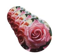 4 Pcs Car Air Fresheners Decorative Car Air Freshener Card Long Lasting Hanging Fragrance Scented Love Rose Flower Petal Car Aromatherapy Tablets Rearview Mirror Pendant for Men Women