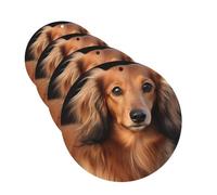 4 Pcs Car Air Fresheners Decorative Car Air Freshener Card Long Lasting Hanging Fragrance Scented Long haired Dachshund Car Aromatherapy Tablets Rearview Mirror Pendant for Men Women