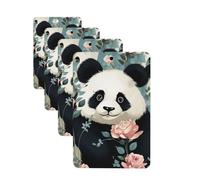 4 Pcs Car Air Fresheners Decorative Car Air Freshener Card Long Lasting Hanging Fragrance Scented Lovely Panda Printed Car Aromatherapy Tablets Rearview Mirror Pendant for Men Women