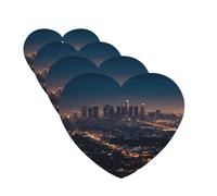 4 Pcs Car Air Fresheners Decorative Car Air Freshener Card Long Lasting Hanging Fragrance Scented Los Angeles Skyline Car Aromatherapy Tablets Rearview Mirror Pendant for Men Women