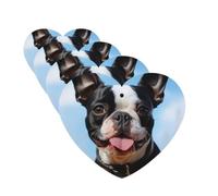 4 Pcs Car Air Fresheners Decorative Car Air Freshener Card Long Lasting Hanging Fragrance Scented Lovely Boston Terrier Car Aromatherapy Tablets Rearview Mirror Pendant for Men Women