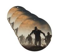 4 Pcs Car Air Fresheners Decorative Car Air Freshener Card Long Lasting Hanging Fragrance Scented Many Zombie Car Aromatherapy Tablets Rearview Mirror Pendant for Men Women