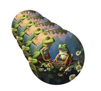 4 Pcs Car Air Fresheners Decorative Car Air Freshener Card Long Lasting Hanging Fragrance Scented Many Frogs Sing on The Branches Car Aromatherapy Tablets Rearview Mirror Pendant for Men Women