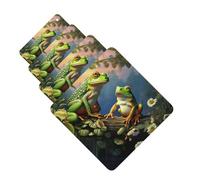 4 Pcs Car Air Fresheners Decorative Car Air Freshener Card Long Lasting Hanging Fragrance Scented Many Frogs Sing on The Branches Car Aromatherapy Tablets Rearview Mirror Pendant for Men Women