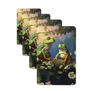 4 Pcs Car Air Fresheners Decorative Car Air Freshener Card Long Lasting Hanging Fragrance Scented Many Frogs Sing on The Branches Car Aromatherapy Tablets Rearview Mirror Pendant for Men Women