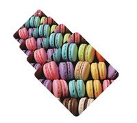 4 Pcs Car Air Fresheners Decorative Car Air Freshener Card Long Lasting Hanging Fragrance Scented Macaron Biscuit Flavored Pastries Car Aromatherapy Tablets Rearview Mirror Pendant for Men Women