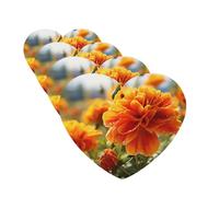 4 Pcs Car Air Fresheners Decorative Car Air Freshener Card Long Lasting Hanging Fragrance Scented Marigold Flower Autumn Flowers Car Aromatherapy Tablets Rearview Mirror Pendant for Men Women