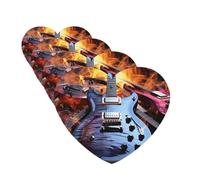 4 Pcs Car Air Fresheners Decorative Car Air Freshener Card Long Lasting Hanging Fragrance Scented Magic Electric Guitar Music Car Aromatherapy Tablets Rearview Mirror Pendant for Men Women
