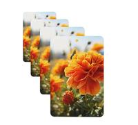 4 Pcs Car Air Fresheners Decorative Car Air Freshener Card Long Lasting Hanging Fragrance Scented Marigold Flower Autumn Flowers Car Aromatherapy Tablets Rearview Mirror Pendant for Men Women
