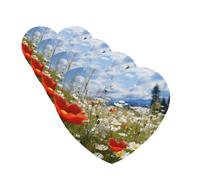 4 Pcs Car Air Fresheners Decorative Car Air Freshener Card Long Lasting Hanging Fragrance Scented Meadow and Daisy Flowers Car Aromatherapy Tablets Rearview Mirror Pendant for Men Women