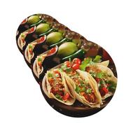 4 Pcs Car Air Fresheners Decorative Car Air Freshener Card Long Lasting Hanging Fragrance Scented Mexican Food Car Aromatherapy Tablets Rearview Mirror Pendant for Men Women