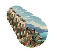 4 Pcs Car Air Fresheners Decorative Car Air Freshener Card Long Lasting Hanging Fragrance Scented Mediterranean Summer Car Aromatherapy Tablets Rearview Mirror Pendant for Men Women