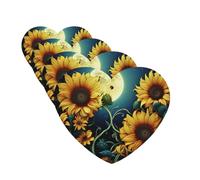 4 Pcs Car Air Fresheners Decorative Car Air Freshener Card Long Lasting Hanging Fragrance Scented Moonlight Sunflower Pattern Car Aromatherapy Tablets Rearview Mirror Pendant for Men Women