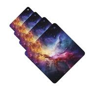 4 Pcs Car Air Fresheners Decorative Car Air Freshener Card Long Lasting Hanging Fragrance Scented Nebula and Galaxy in The Universe Car Aromatherapy Tablets Rearview Mirror Pendant for Men Women