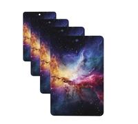 4 Pcs Car Air Fresheners Decorative Car Air Freshener Card Long Lasting Hanging Fragrance Scented Nebula and Galaxy in The Universe Car Aromatherapy Tablets Rearview Mirror Pendant for Men Women
