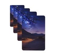 4 Pcs Car Air Fresheners Decorative Car Air Freshener Card Long Lasting Hanging Fragrance Scented Night in the Desert Car Aromatherapy Tablets Rearview Mirror Pendant for Men Women