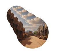 4 Pcs Car Air Fresheners Decorative Car Air Freshener Card Long Lasting Hanging Fragrance Scented Old Wild West Cowboy Town Car Aromatherapy Tablets Rearview Mirror Pendant for Men Women