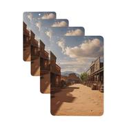 4 Pcs Car Air Fresheners Decorative Car Air Freshener Card Long Lasting Hanging Fragrance Scented Old Wild West Cowboy Town Car Aromatherapy Tablets Rearview Mirror Pendant for Men Women
