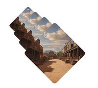 4 Pcs Car Air Fresheners Decorative Car Air Freshener Card Long Lasting Hanging Fragrance Scented Old Wild West Cowboy Town Car Aromatherapy Tablets Rearview Mirror Pendant for Men Women
