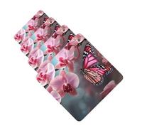 4 Pcs Car Air Fresheners Decorative Car Air Freshener Card Long Lasting Hanging Fragrance Scented Orchid Flower Butterfly Spring Car Aromatherapy Tablets Rearview Mirror Pendant for Men Women