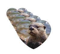 4 Pcs Car Air Fresheners Decorative Car Air Freshener Card Long Lasting Hanging Fragrance Scented Otter Playing in The Water Car Aromatherapy Tablets Rearview Mirror Pendant for Men Women