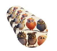 4 Pcs Car Air Fresheners Decorative Car Air Freshener Card Long Lasting Hanging Fragrance Scented Owls Birds Car Aromatherapy Tablets Rearview Mirror Pendant for Men Women