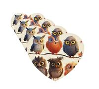 4 Pcs Car Air Fresheners Decorative Car Air Freshener Card Long Lasting Hanging Fragrance Scented Owls Birds Car Aromatherapy Tablets Rearview Mirror Pendant for Men Women