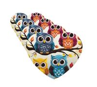 4 Pcs Car Air Fresheners Decorative Car Air Freshener Card Long Lasting Hanging Fragrance Scented Owls on Tree Branches Car Aromatherapy Tablets Rearview Mirror Pendant for Men Women