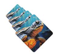 4 Pcs Car Air Fresheners Decorative Car Air Freshener Card Long Lasting Hanging Fragrance Scented Painted Sea Turtle Car Aromatherapy Tablets Rearview Mirror Pendant for Men Women