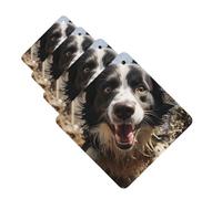 4 Pcs Car Air Fresheners Decorative Car Air Freshener Card Long Lasting Hanging Fragrance Scented Pastor Border Collie Car Aromatherapy Tablets Rearview Mirror Pendant for Men Women