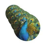 4 Pcs Car Air Fresheners Decorative Car Air Freshener Card Long Lasting Hanging Fragrance Scented Peacocks Feather Car Aromatherapy Tablets Rearview Mirror Pendant for Men Women