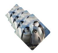 4 Pcs Car Air Fresheners Decorative Car Air Freshener Card Long Lasting Hanging Fragrance Scented Penguin Parents and Chicks Car Aromatherapy Tablets Rearview Mirror Pendant for Men Women