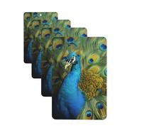 4 Pcs Car Air Fresheners Decorative Car Air Freshener Card Long Lasting Hanging Fragrance Scented Peacocks Feather Car Aromatherapy Tablets Rearview Mirror Pendant for Men Women