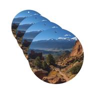 4 Pcs Car Air Fresheners Decorative Car Air Freshener Card Long Lasting Hanging Fragrance Scented Pikes Peak Colorado Car Aromatherapy Tablets Rearview Mirror Pendant for Men Women